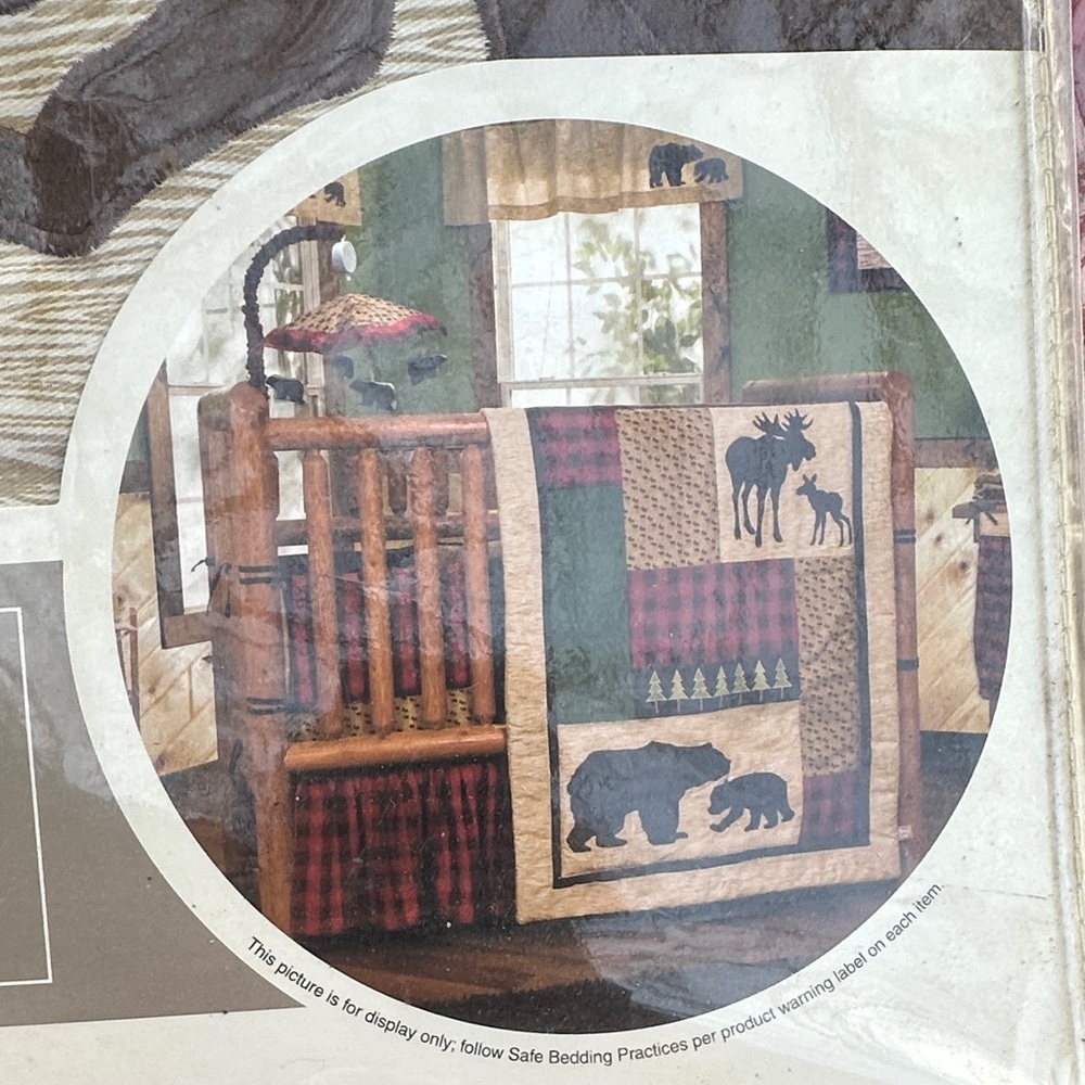 Rustic Northwoods Patchwork Quilt 6 Pc Crib Set